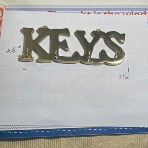 Solid brass key rack